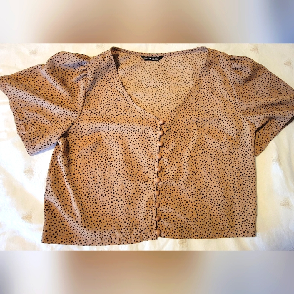 Shein spotted blouse